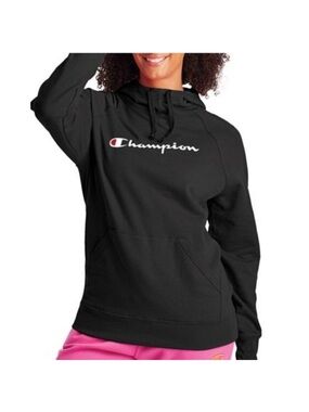 3 black gray and blue Champion Hoodie with Navy and Red Logo large lot